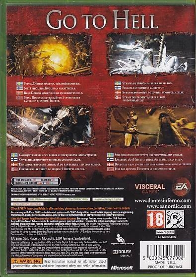 Dantes Inferno - XBOX 360 (Live) (B Grade) (Genbrug)